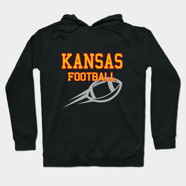 Kansas American Football Hoodie by Jose Luiz Filho